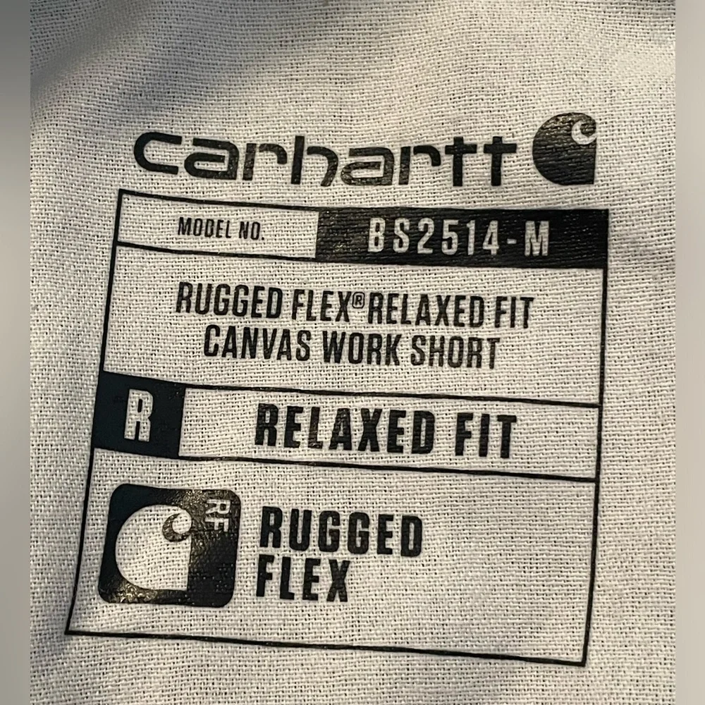 NWOT Carhartt Rugged Flex Relaxed Fit Mid-Rise 9” Canvas Work Shorts - Picture 7 of 9